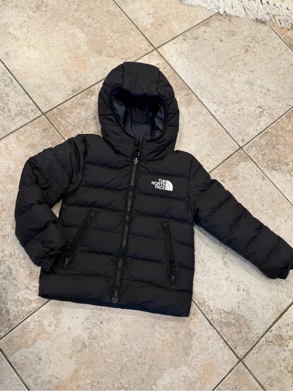 The North Face Kids Black Hooded Puffer Jacket
